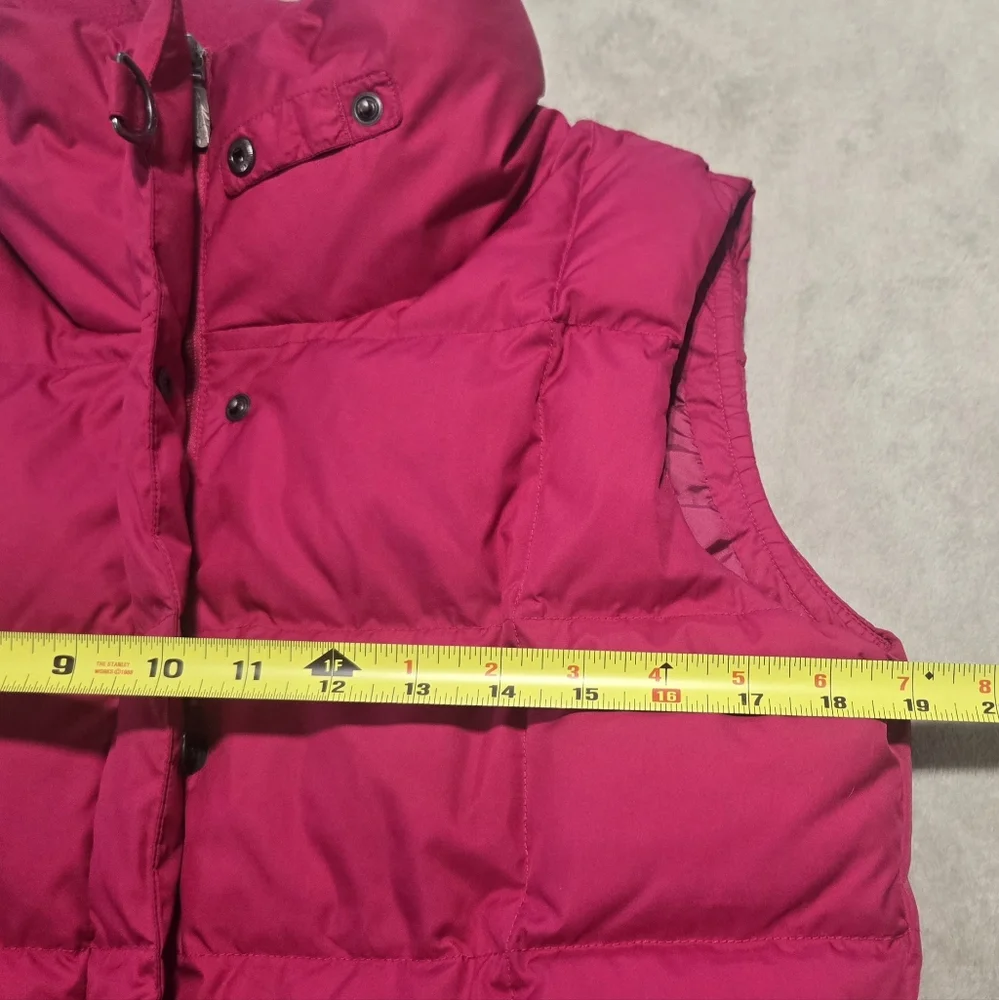 Eddie Bauer Women's Fuchsia Premium Goose Down Puffer Vest Sz S Outdoor Hiking - Picture 9 of 9